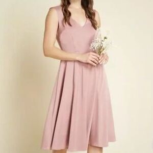 NWT ModCloth Your Luxe-y Day Dress Womens Plus Size 24 Rose VNeck Bridesmaid‎